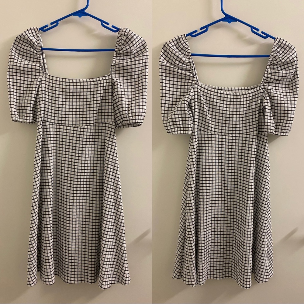 Zara square neck mini dress